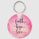 Search for faith hope love key rings God