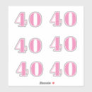 Search for number 40 stickers 40th birthday