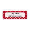 Search for red polka dot return address labels Girly