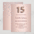 Search for diamond quinceanera invitations Rose gold
