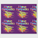 Search for gymnastics wrapping paper Girl gymnast