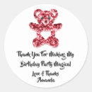 Search for black and white birthday stickers Red