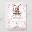 Search for snowflake 1st birthday invitations Glitter
