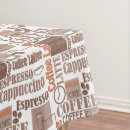 Search for coffee tablecloths Typography
