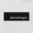 Search for dermatologist business cards Black and white
