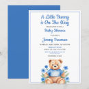 Search for teddy bear baby boy shower invitations Greenery