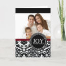 Search for damask christmas cards Black
