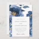 Search for blue and gold wedding invitations Flowers