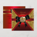 Search for red and black 30th birthday invitations Damask