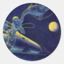 Search for vintage space stickers Futuristic