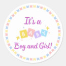 Search for boy girl twins stickers Gender reveal