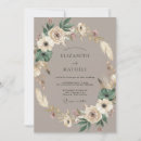 Search for boho feather wedding invitations Earthy