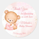Search for pink teddy bear stickers Baby girl baby shower