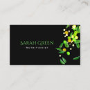 Search for nutrition business cards Black