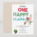 Search for llama 1st birthday invitations Watercolor