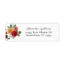 Search for pink orange floral return address labels Modern