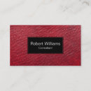 Search for leather business cards Red