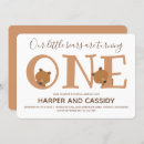 Search for horizontal twins 1st birthday invitations Gender neutral