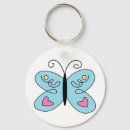 Search for blue butterflies key rings Whimsical