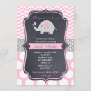 Search for pink grey elephant baby shower invitations Chalkboard
