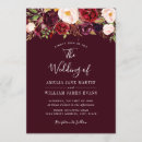 Search for burgundy floral wedding invitations Botanical
