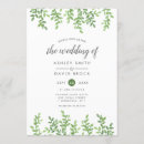 Search for watercolor greenery wedding invitations Spring summer fall winter