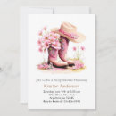 Search for western baby girl shower invitations Watercolor