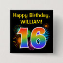 Search for happy 16th birthday badges 16 years old