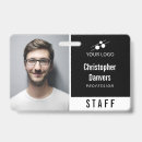 Search for black and white id badges Professional