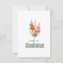Search for gladiolus flowers cards Watercolor