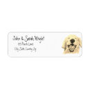 Search for golden retrievers return address labels Animal