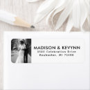 Search for photo save the date return address labels Black and white