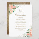 Search for peach quinceanera invitations 15th birthday