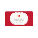 Search for red apple return address labels Apple of our eye