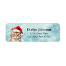 Search for santa hat return address labels Snowflakes