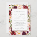 Search for burgundy watercolor floral wedding invitations Fall