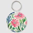 Search for watercolor flowers key rings Floral design
