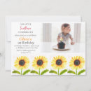 Search for sunflower photo birthday invitations Rustic