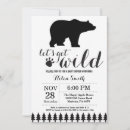 Search for wild adventure invitations Black and white