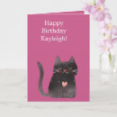 Search for black cat birthday cards Kitty