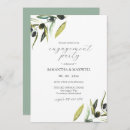 Search for greenery engagement party invitations Watercolor