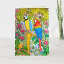 Search for tropical parrot cards Watercolor