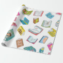 Search for book page wrapping paper Pattern