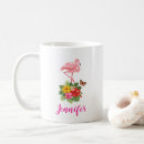 Search for pink flamingo mugs Tropical flowers