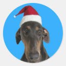 Search for funny dog stickers Santa