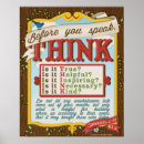 Search for think before you speak posters True