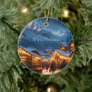 Search for mountain christmas tree decorations Snow