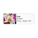 Search for pink peonies return address labels Peony