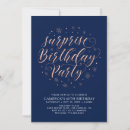 Search for rose gold surprise birthday invitations Typography