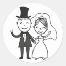 Search for merry wedding stickers Black and white
